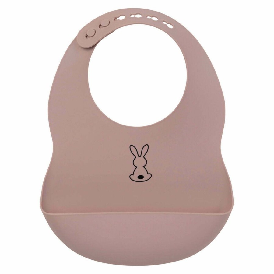 Christmas Hippychick | Nattou Silicone Bib - Dusky Pink