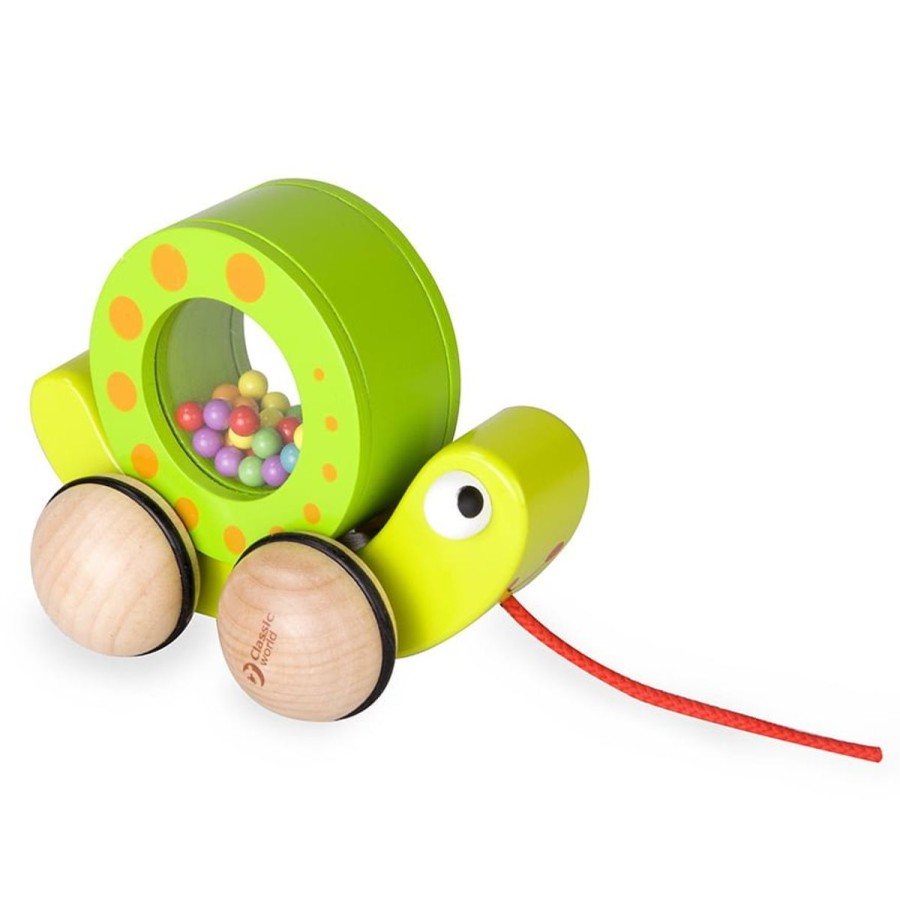 Christmas Hippychick | Classic World Pull Snail & Rattle