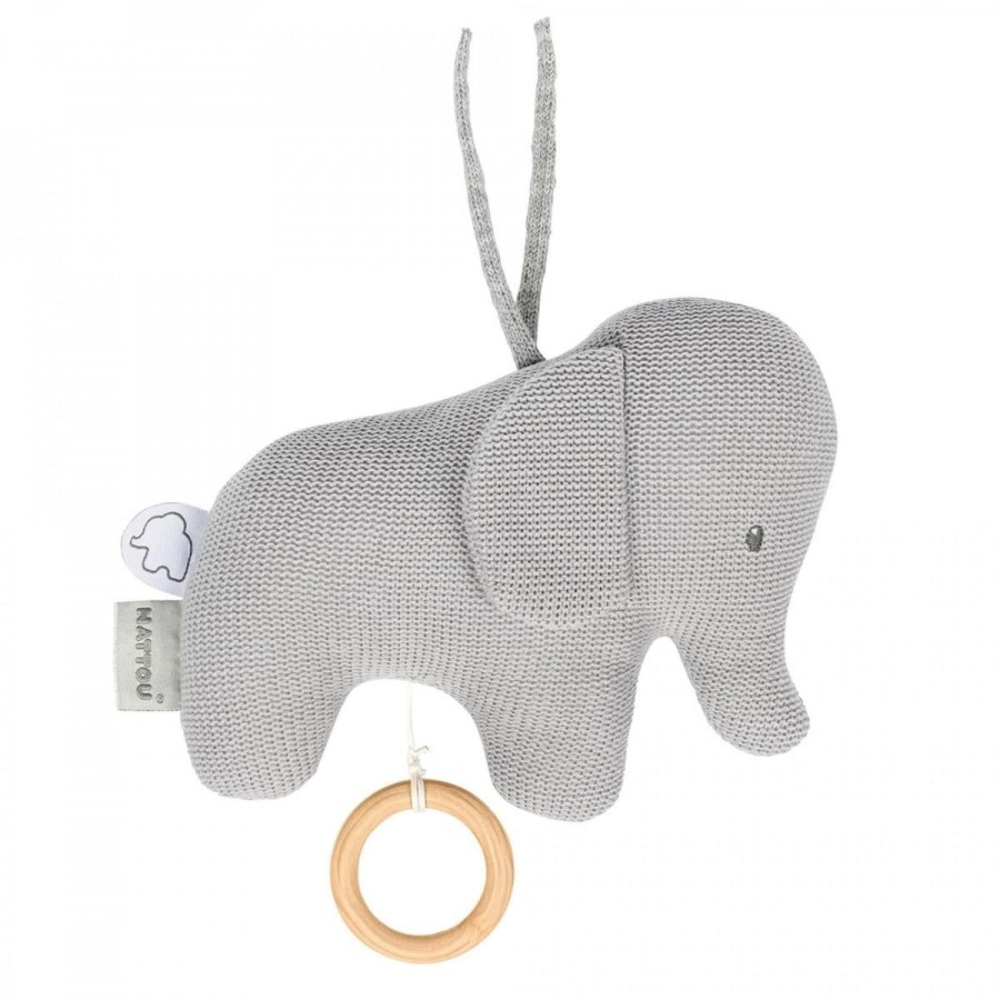 Christmas Hippychick | Nattou Tembo Elephant Musical 21Cm Grey