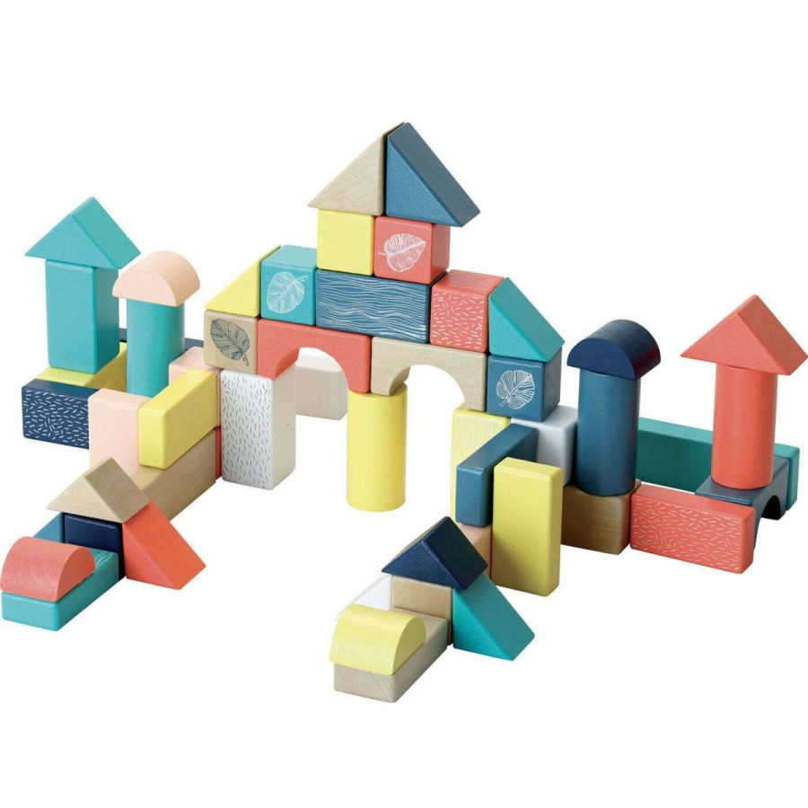 Christmas Hippychick | Vilac 54 Piece Wooden Blocks In Barrel