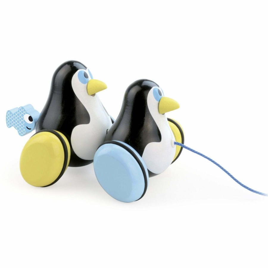 Christmas Hippychick | Vilac Hans & Knut Penguins Pull Toy