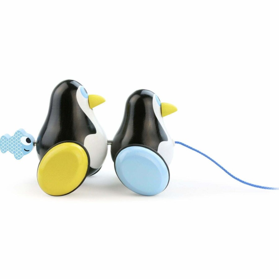 Christmas Hippychick | Vilac Hans & Knut Penguins Pull Toy