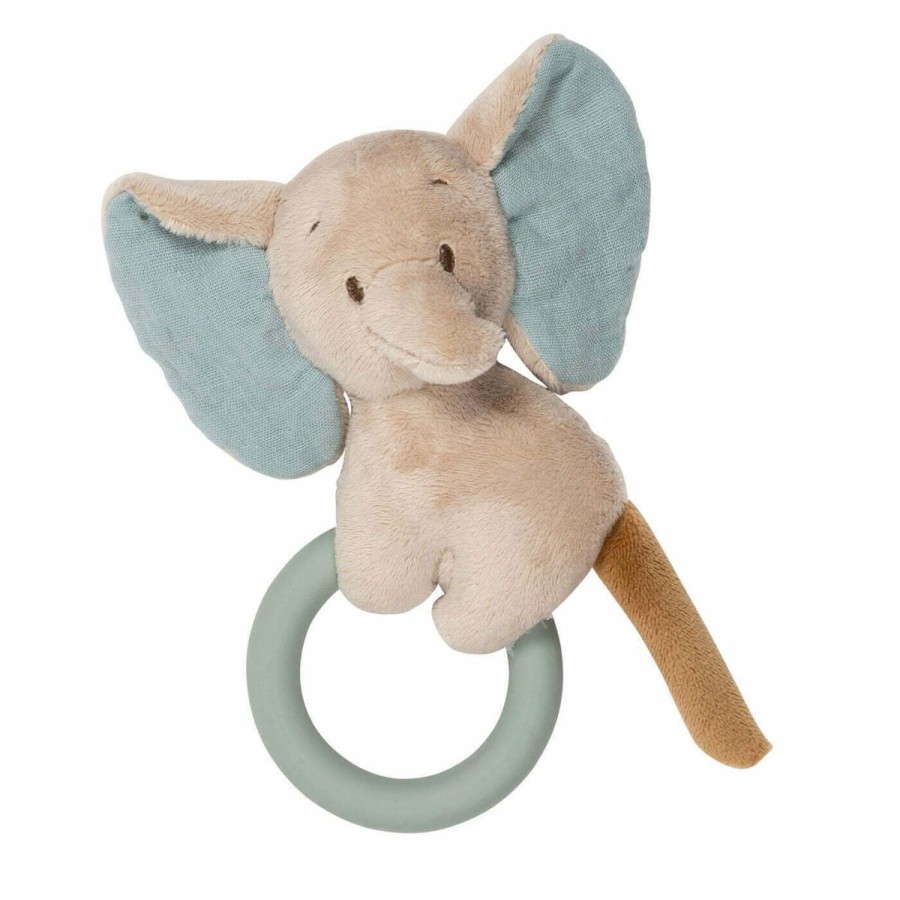 Christmas Hippychick | Nattou Axel The Elephant Rattle With Silicone Teether