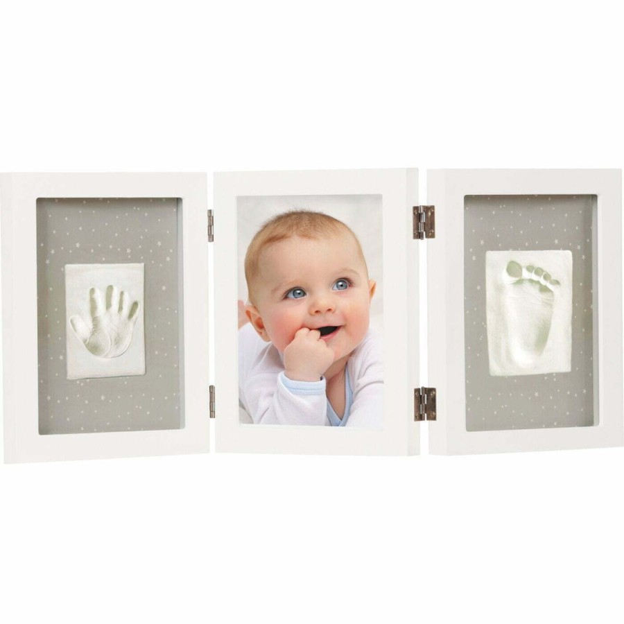 Christmas Hippychick | Dooky Handprint Gift Triple Frame White