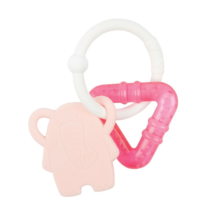 Christmas Hippychick | Nattou Silicone Cooling Teether Pink