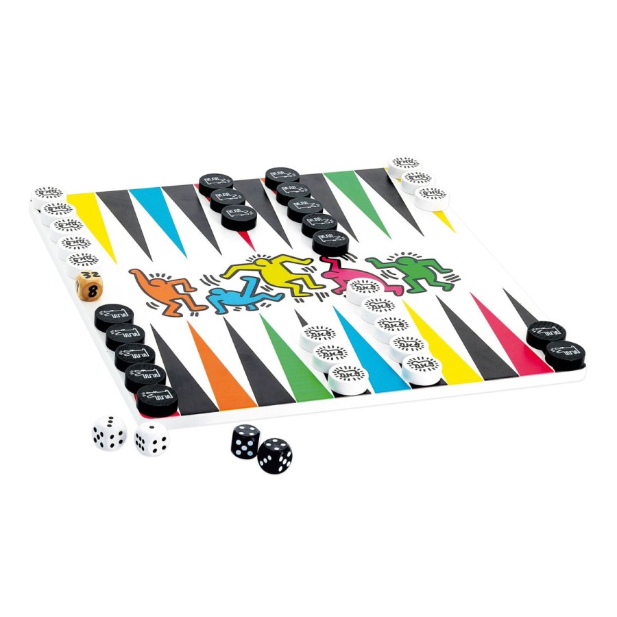 Christmas Hippychick | Vilac Keith Haring 2 In 1 Backgammon & Draughts Set